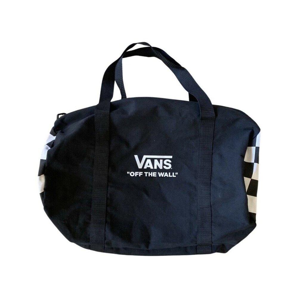 VANS Off The Wall Black Duffle Bag Checkered